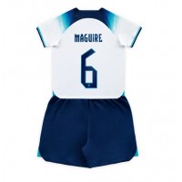 Dres Engleska Harry Maguire #6 Domaci za djecu SP 2022 Kratak Rukav (+ kratke hlače)